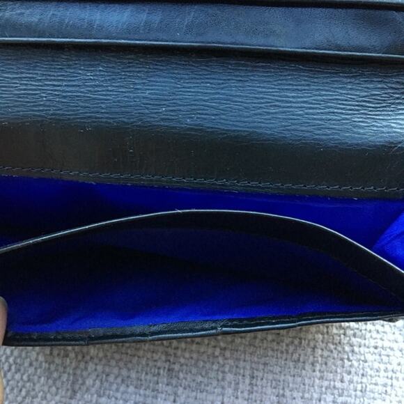 Cole Haan Black Envelope Wallet Full Bill Size - Picture 4 of 5